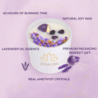 ZenAura - Amethyst Lavender Candle